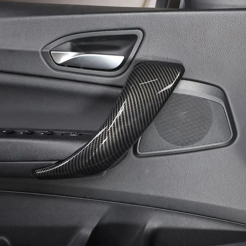 For BMW 1 2 Series F20 F21 F22 F23 2012-2018 ABS Carbon Fiber Car Inner Door Armrest Handle Cover Trim Interior Car Accessories view 6