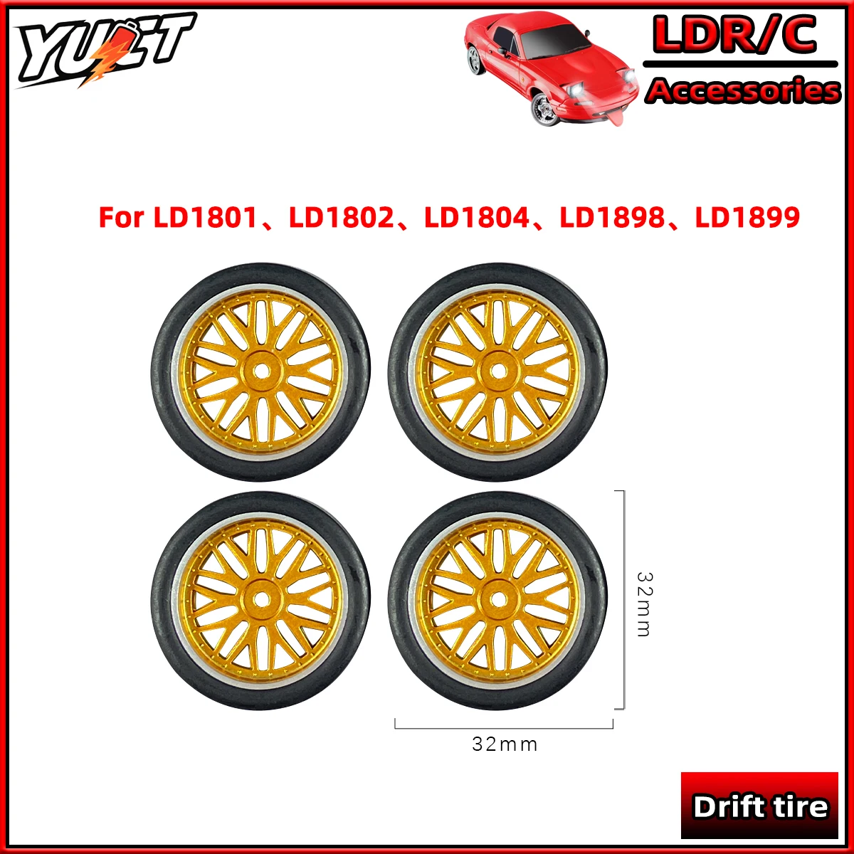 1/18 LDRC قطع غيار السيارات الأصلية LD1899 GTR ملحقات ترقية المعادن LD1804 قطع غيار الانجراف الإطارات LD 1898 ذراع مؤازر لـ LD1801 LD1802