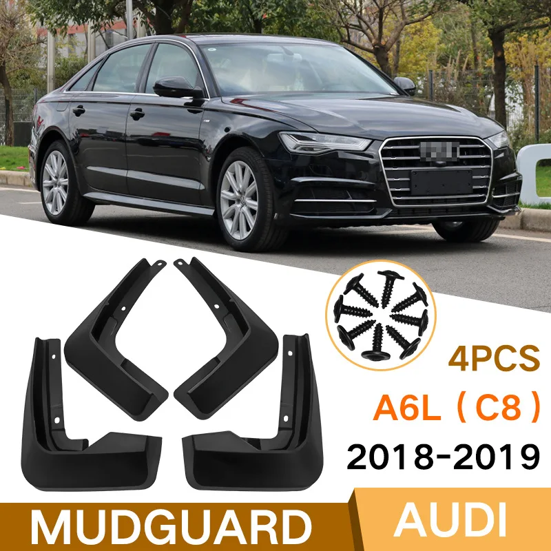 

For Audi A6L C8 2018-2023 black car mudguard Reduce dust Resist tire dirt car accessories tools