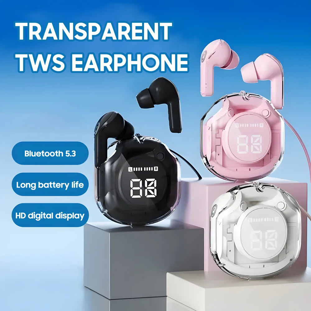 (Buy Headset Get Protective Case + Lanyard) T8 TWS Gaming Earbuds Bluetooth 5.3 Noise Reduction HD HiFi Stereo Wireless Earphone