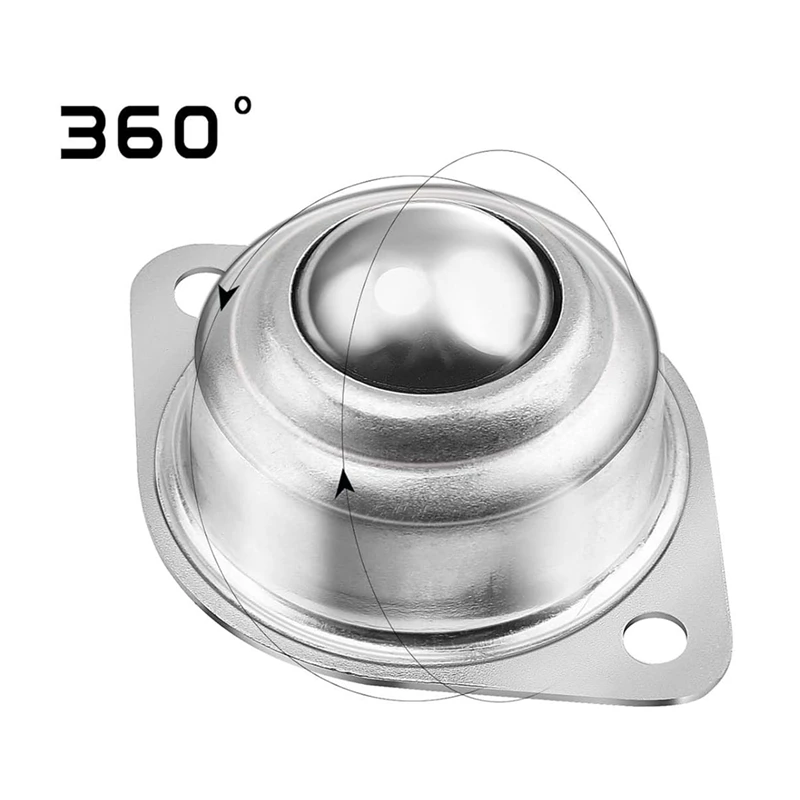 40PCS 1In Roller Ball Transfer Bearing,Carbon Steel Round Ball Transfer Unit,360º Rotation Universal Ball Casters 400Lbs