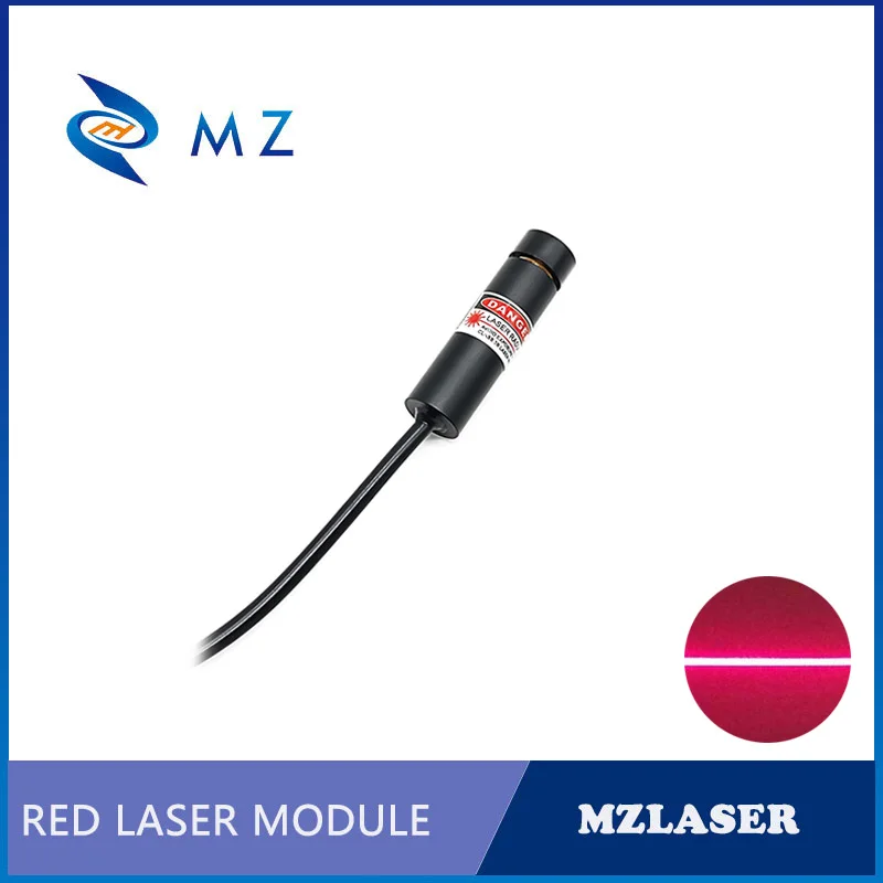 Linha vermelha módulo do diodo laser com adaptador, focalização ajustável, categoria industrial, D12 mm, 638nm, 10mw, 20mw, 3V