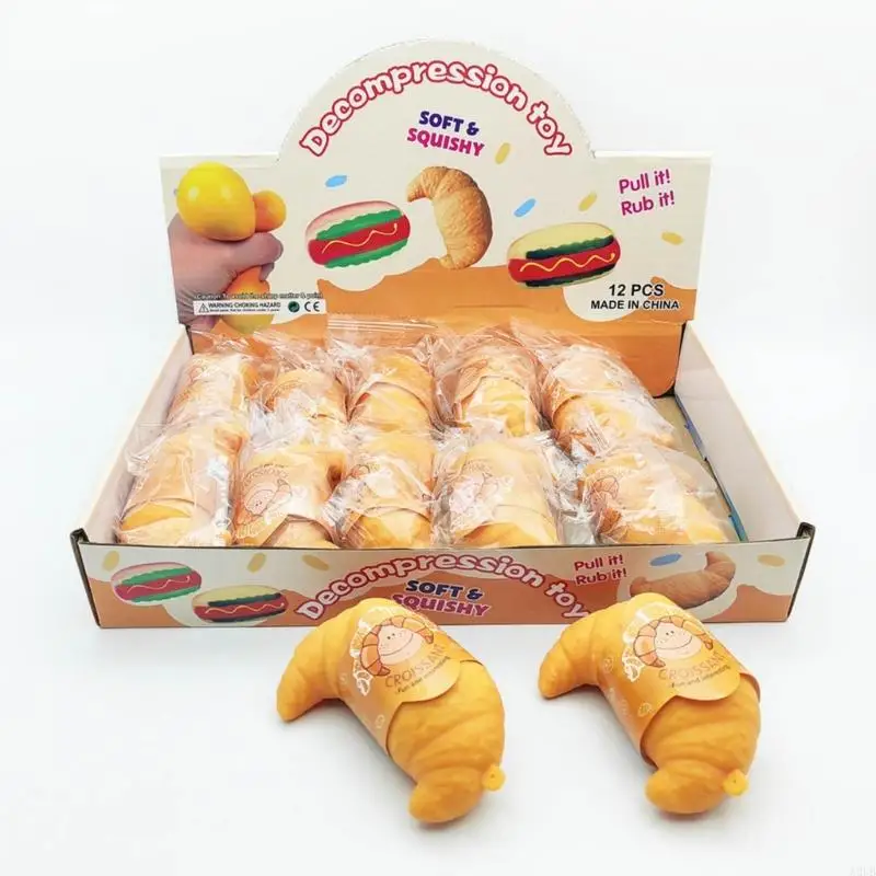 Novelty Squeeze Toy Prank Bread Bakery for Kids Anxiety Reduce Teens Party Supplies A2UB