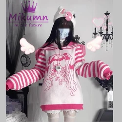 Mikumn Harajuku Sweater Women Y2k Japanese Style Cartoon Girl Knitted Pullover Autumn Winter Female Kawaii Clothes Streetwear