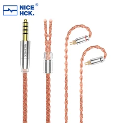 NiceHCK – câble OrangeSir 8 cœurs 6N OCC + fil de mise à niveau mixte en cuivre à haute conductivité 3.5/2.5/4.4 MMCX/0.78/N5005 broches Solaris YUME