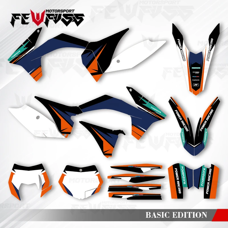 

Fewfuss Graphics Decals Stickers Motorcycle Background Custom For KTM EXC 2012 2013 SXF 2011 2012 001