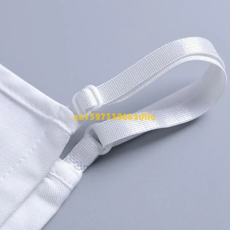 White Layering Collar with Side-Seam Button Positions and Fastening Half Shirt 124A