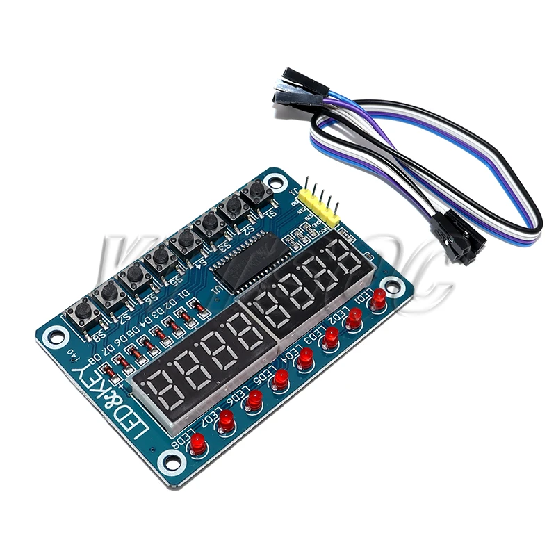 TM1638 Module Key Display For AVR Arduino TM1638 New 8-Bit Digital LED Tube 8-Bit