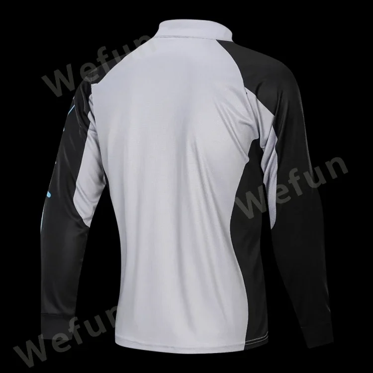 2025 ملابس صيد السمك ذات ياقة واقفة وأكمام طويلة تي شيرت للحماية من الشمس ملابس سريعة الجفاف قابلة للتنفس لركوب الدراجات والمشي لمسافات طويلة