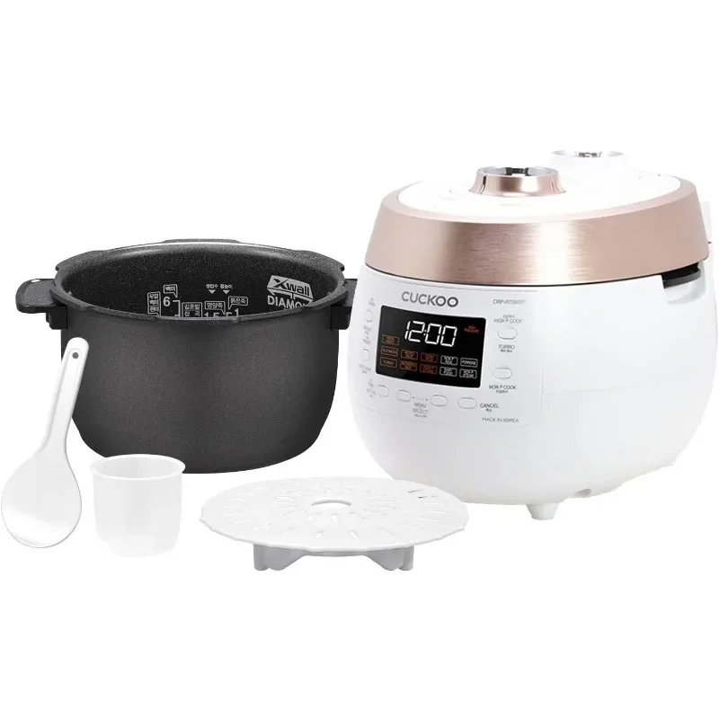 CUCKOO CRP-RT0609FW 6 Cup (Uncooked) & 12 Cup (Cooked) Small Twin Pressure Plate Rice Cooker & Warmer