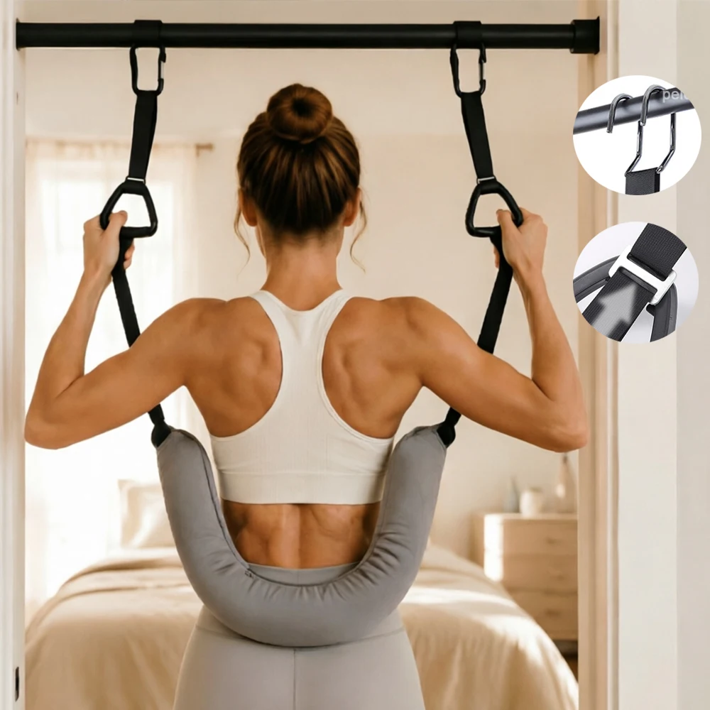 Ceinture de suspension lombaire pour étirement de la colonne vertébrale, ceinture de traction lombaire suspendue à domicile pour soulager les douleurs lombaires et la décompression de la colonne vertébrale