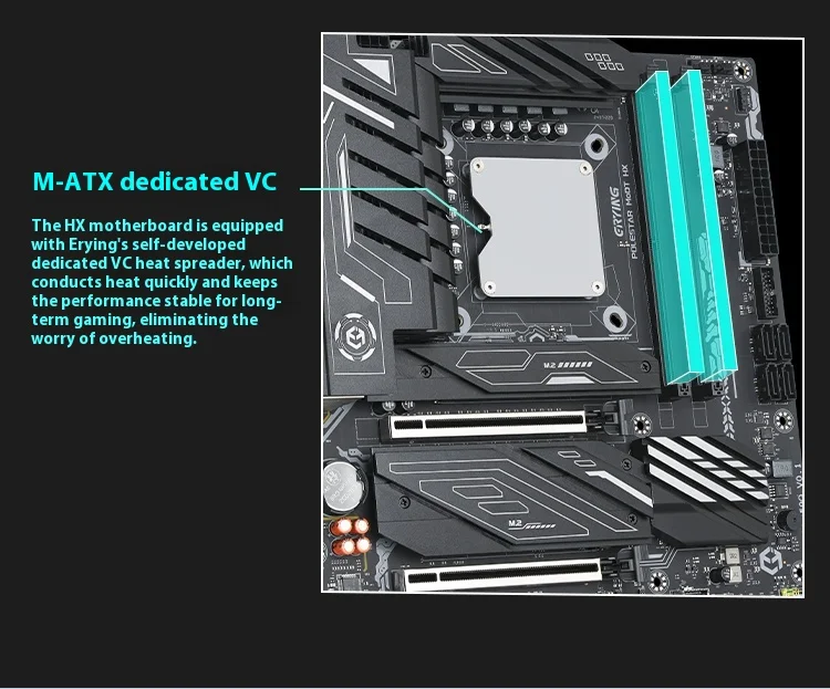 ERYING NAS اللوحة الأم i5-14450HX/i7-14650HX/i7-14700HX/i9-14900HX المعالج المنزلي DDR5 2.5G LAN M.2 فتحة 4 * SATA3.0 لوحة الألعاب #4