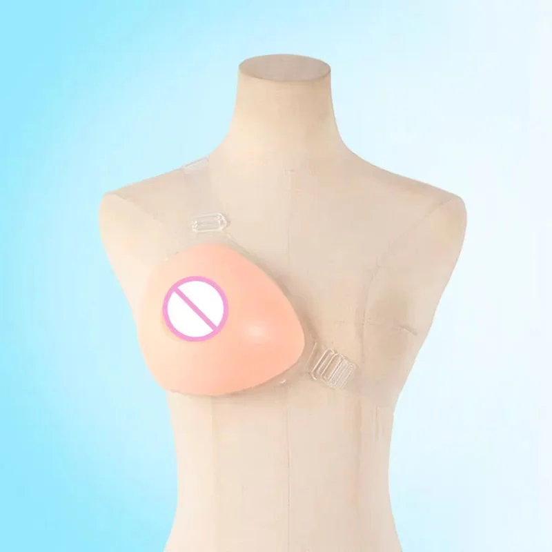 

Triangular Siamese Wearable artificial Breast Form Single Shoulder Silicone Prosthetic Boob for cross-dress/after mastectomy