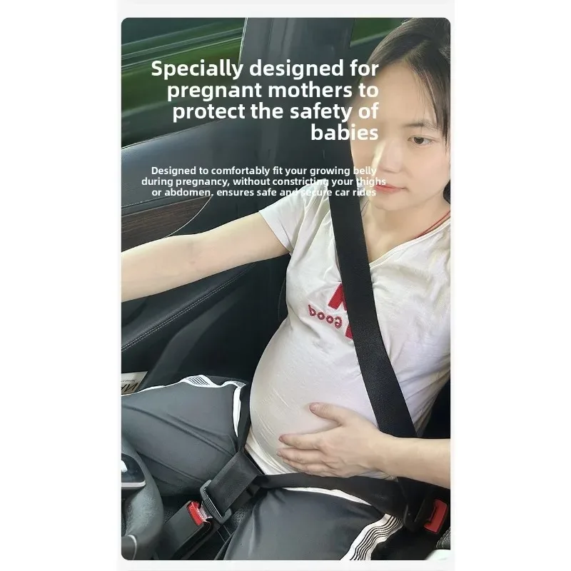 Maternity Car Seat Belt Adjuster, Anti-pressure Belly Support for Late Pregnancy, Safe Driving Shockproof Abdomen Protector view 6