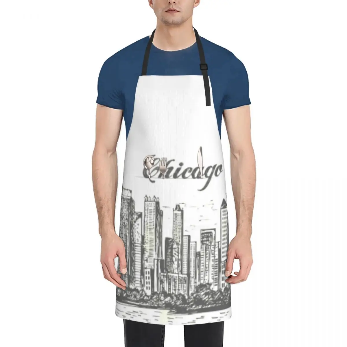 Chicago Apron Smock for hairdressing Restaurant Kitchen Equipment Home Utensils For Women Kitchen Apron