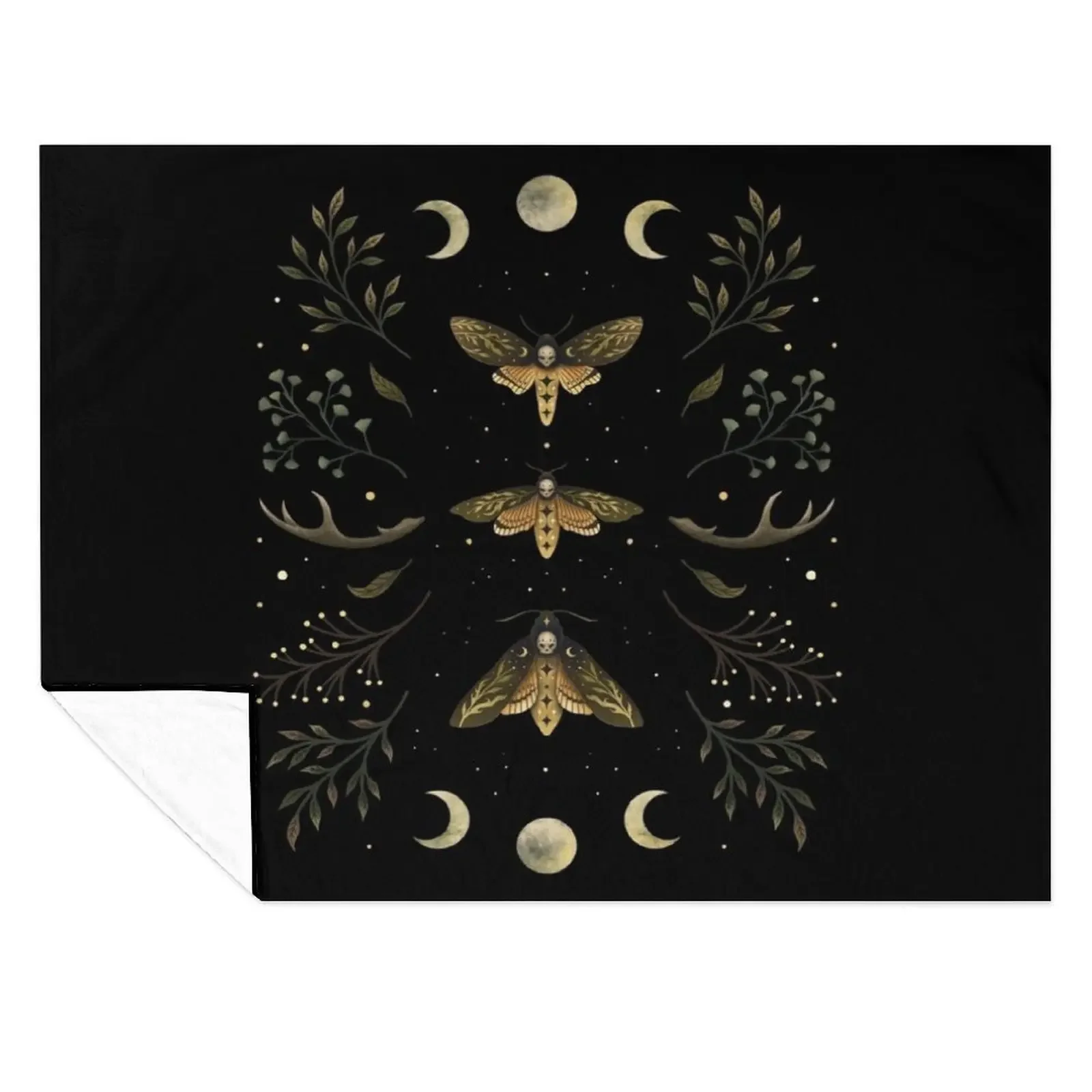 

Death Head Moths Night Throw Blanket Baby Polar for winter sofa bed Blankets