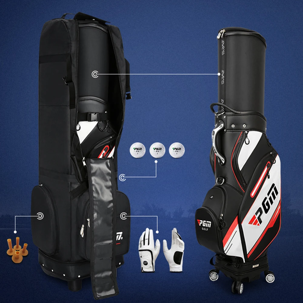 PGM Foldable Golf Aviation Bag  Airplane Ball Bags Waterproof Golf Travel Bag with Wheels HKB012 Aircraft Consignment Bag