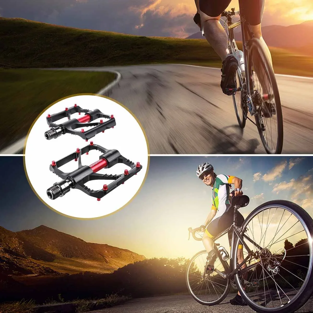 

Педаль для горного велосипеда M86C, педаль с подшипником из углеродного волокна, горный велосипед 3, педаль Peelin, универсальная светоотражающая пластина, детали, аксессуары