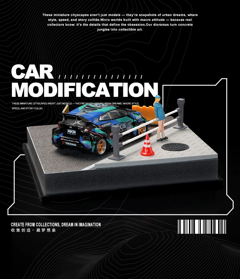 Collector 1/64 Car Model Parking Lot Small-scale Scene Acrylic Display Dust Cover Storage Box Friends Gifts Collect Ornaments