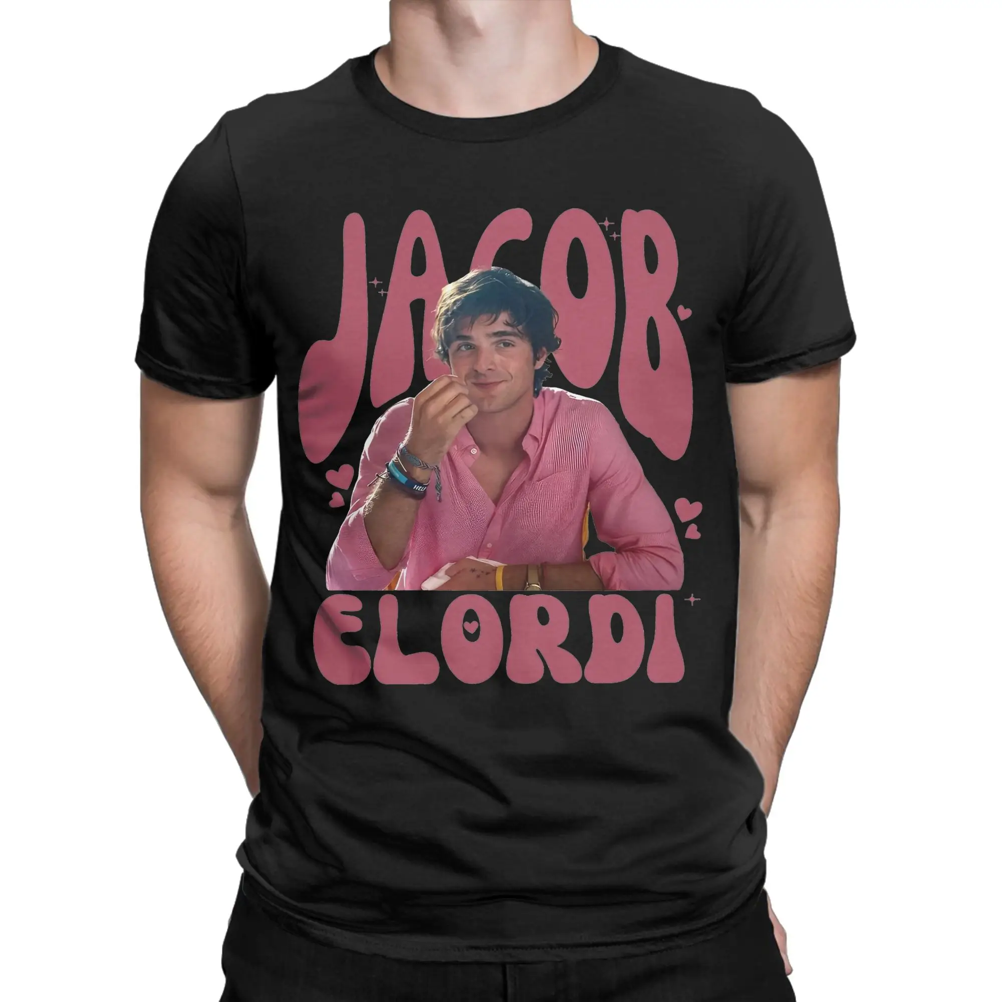 Men T-Shirt Romantic Jacob Elordi Funny 100% Cotton Tee Shirt Short Sleeve  T Shirt Round Neck Clothing Graphic Printed