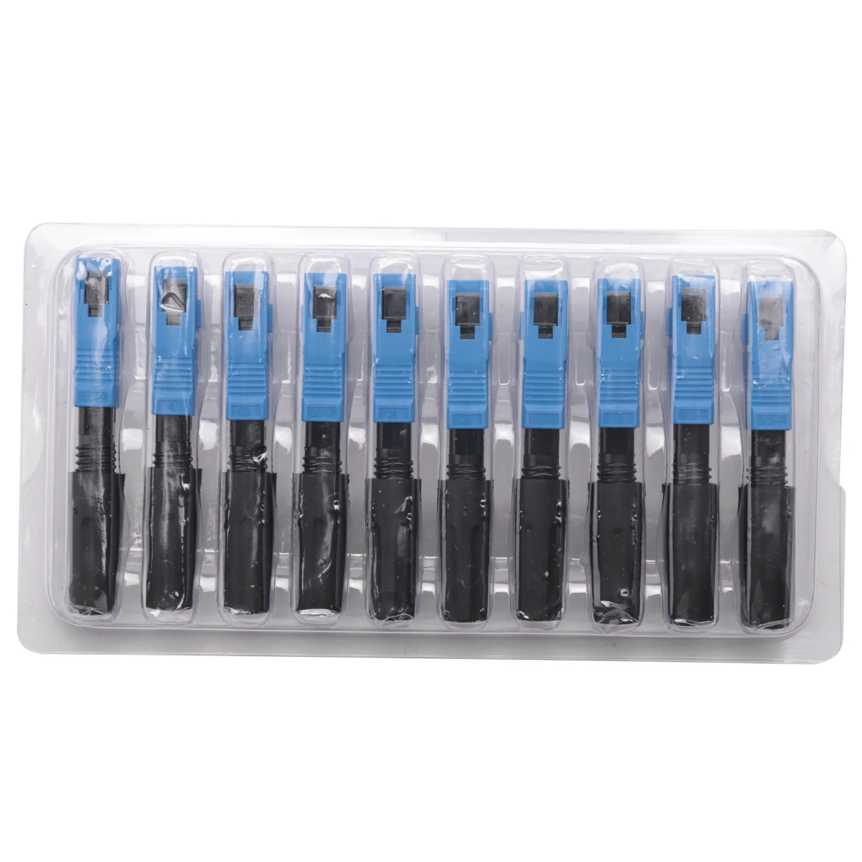 FEDI-50 Pcs Embedded Sc Upc Fiber Optic Fast Connector Ftth Single-Mode Fiber Optic Sc Quick Connector Sc Adapter Field Assembly