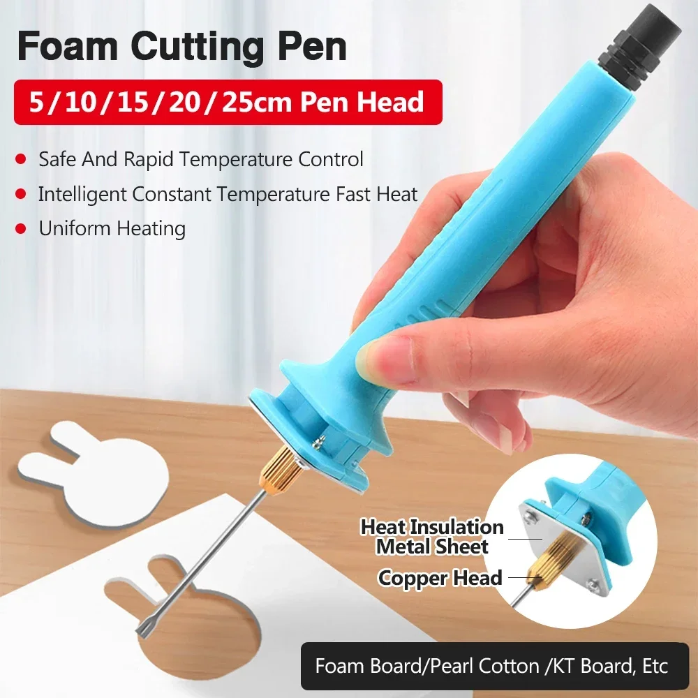 Portable Foam Cutter Pen Adjustable Temperature 5CM-25CM Electric Foam Cutting Machine With Power Supply Tools US/EU Plug