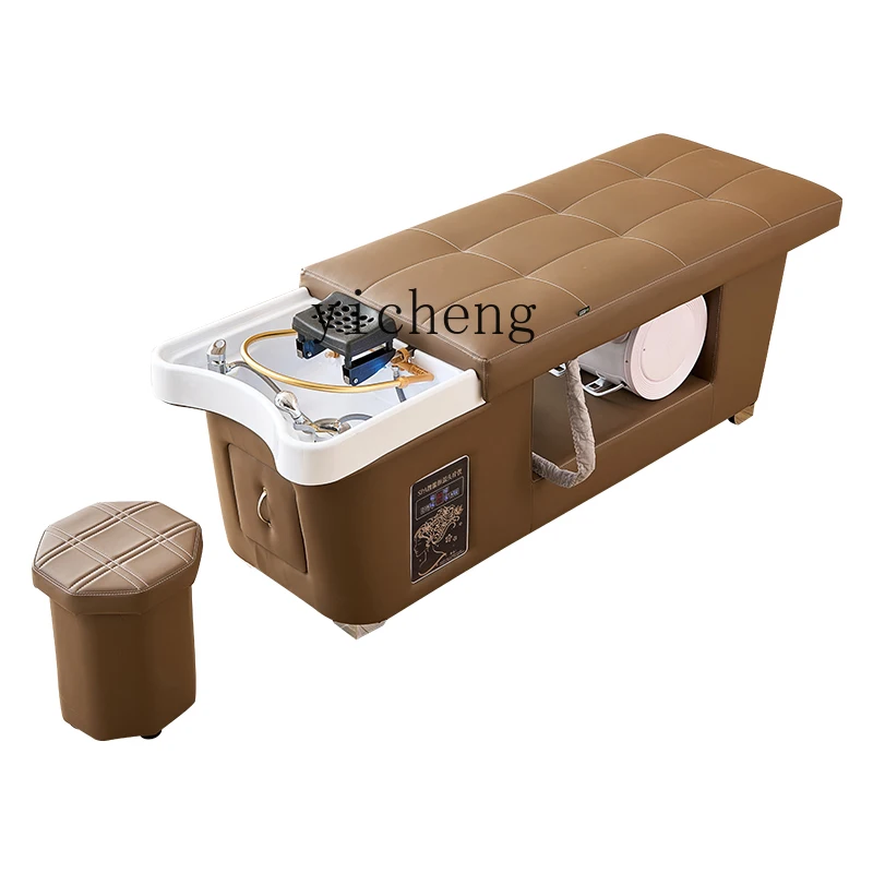 

ZK curved shampoo bed barber shop special water circulation fumigation with water storage water heater