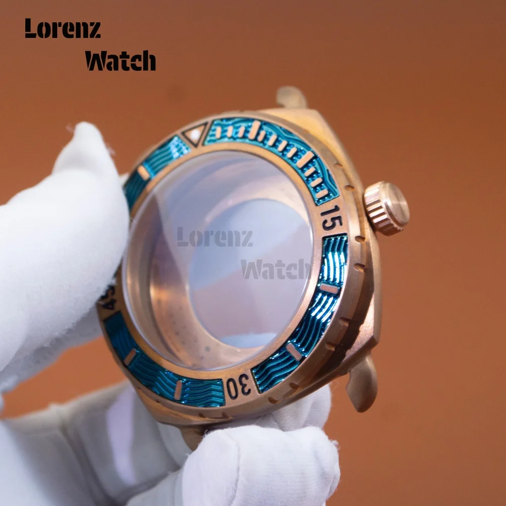 44mm Bronze Watch Case ETA2824 Watch Case Bronze Vinatge Case Watch Sapphire Glass For NH35/36 ETA2824 32mm Dial
