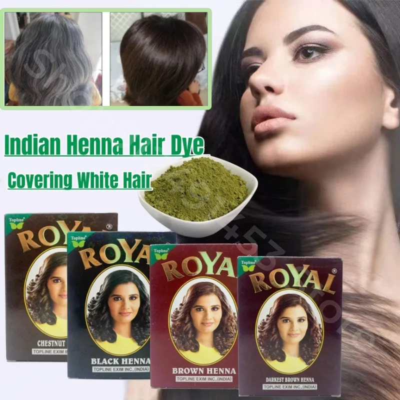 

Organic HENNA Plant Hair Dye Black Brown Covering White Hair Nourishing Natural Gloss Hair Care Dye Powder Used Eyebrows Beard