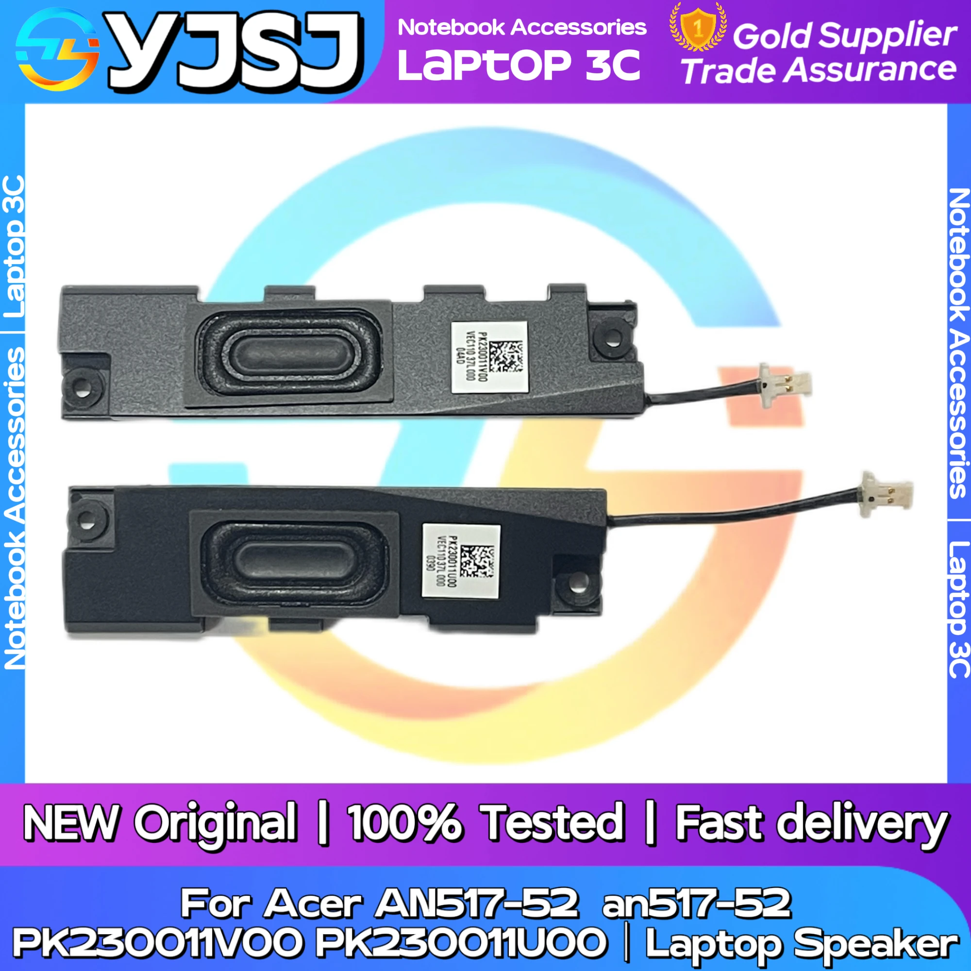 

New Original Laptop Notebook Audio Speaker For Acer AN517-52 an517-52 built-in left and right speaker PK230011V00 PK230011U00