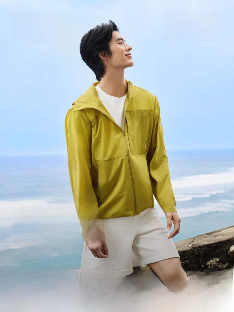 

Куртка Bosideng 2026: Новая мужская уличная куртка с капюшоном, водонепроницаемая, дышащая, с перфорированным дизайном, легкая, из нейлонового волокна, на молнии