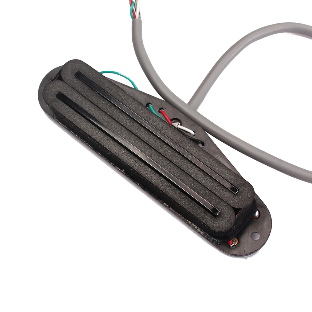 

Guitar Pickup 4 Wire Electric Guitar Dual Hot Rail Single Coil Fully Shielded Humbucker Guitar Parts without Shell GMN07 Black