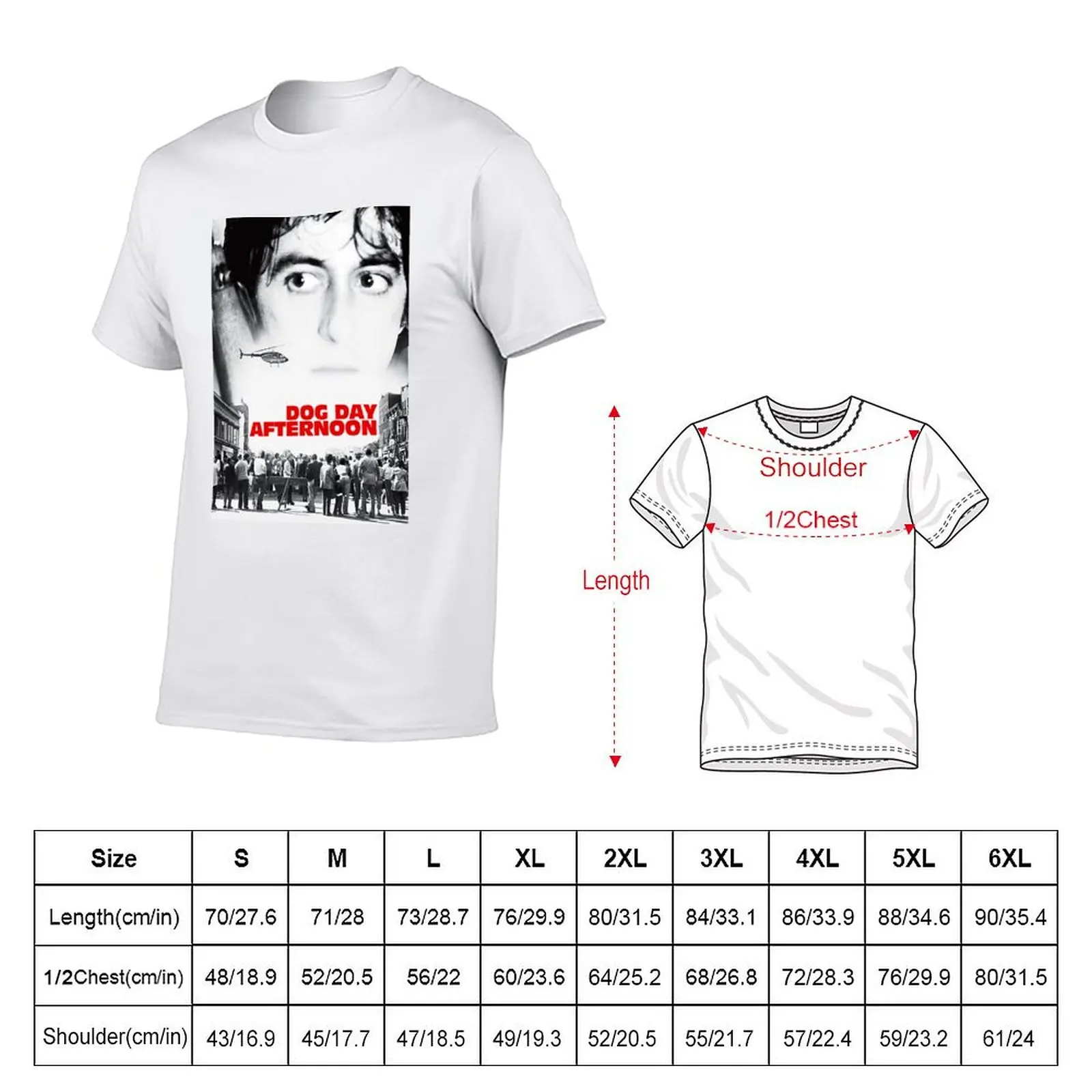 Dog Day Afternoon poster T-Shirt Casual Fashion Short Sleeve Cotton T-Shirt