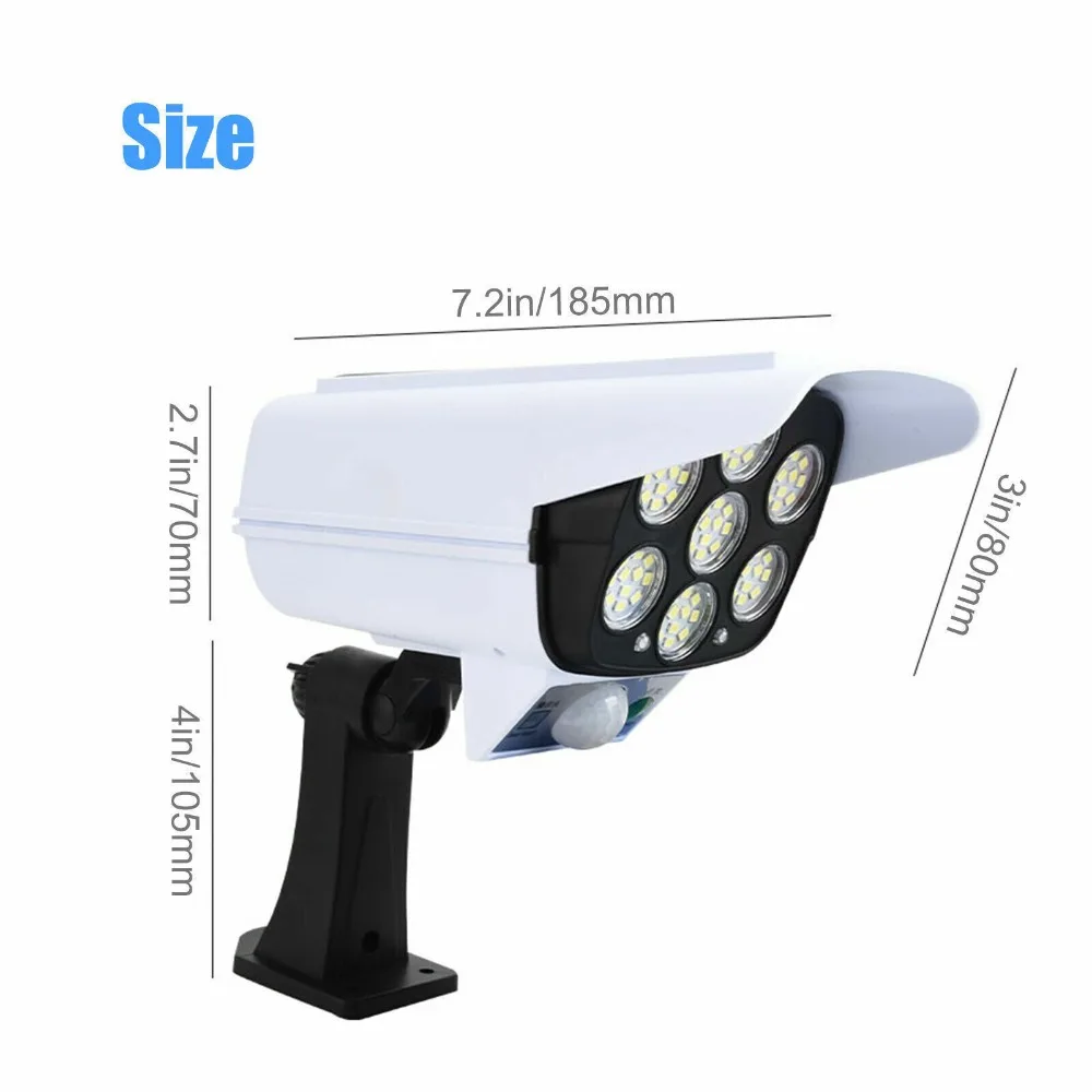Solar 77LED Überwachungslicht Anti-Diebstahl- und Anti-Diebstahl-Wandleuchte Drahtlose Wandleuchte Dekoratives Licht Straßensimulationskamera