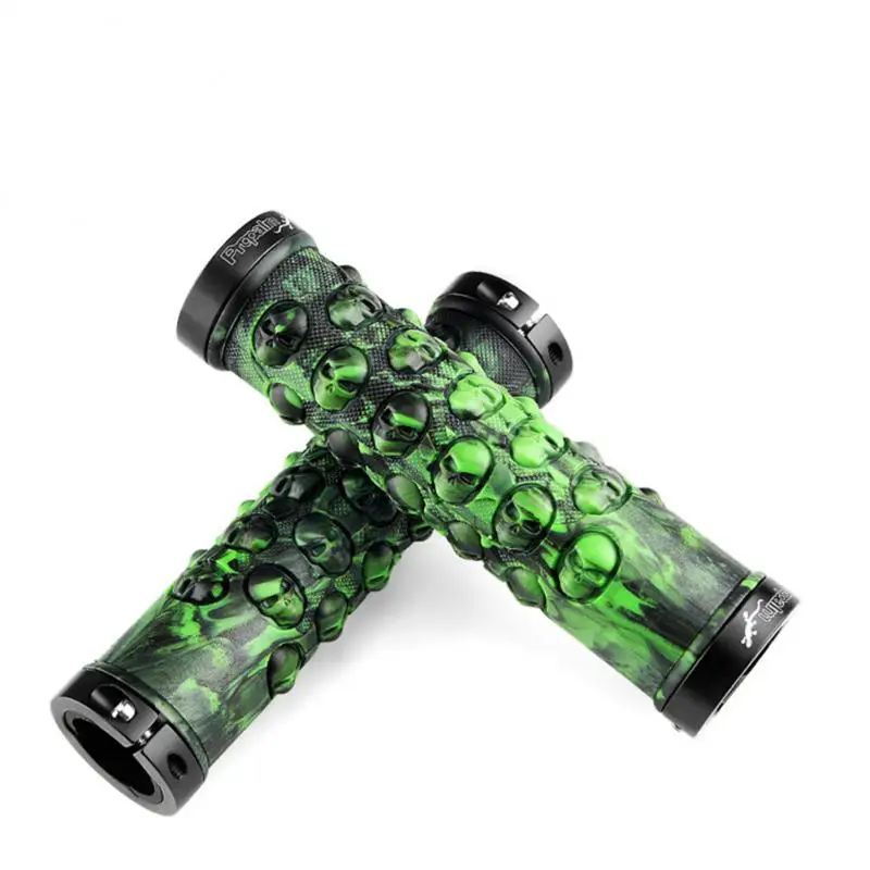 PROPALM Bicycle Grips MTB Lizard Gecko Handlebar Grips Anti-skid Shock Absorbing Bike Grips Bilateral Locking Skeleton Cycling