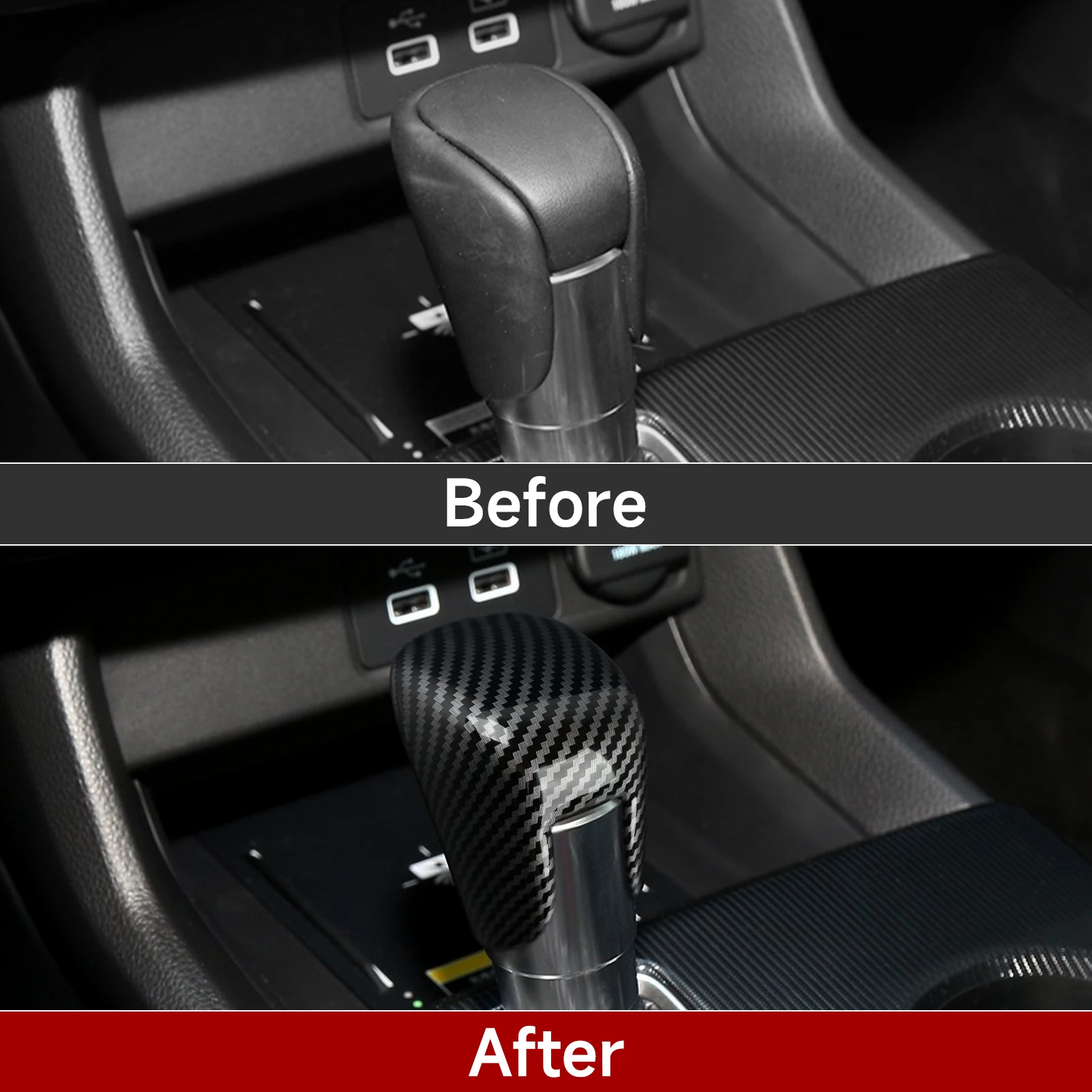 Auto-Mittelkonsole, Schalthebel, Lenkradverkleidung für Honda Accord 10. Generation 2018-2022 Zubehör. ABS-Kohlefaser-Innenausstattung. – Detail 15