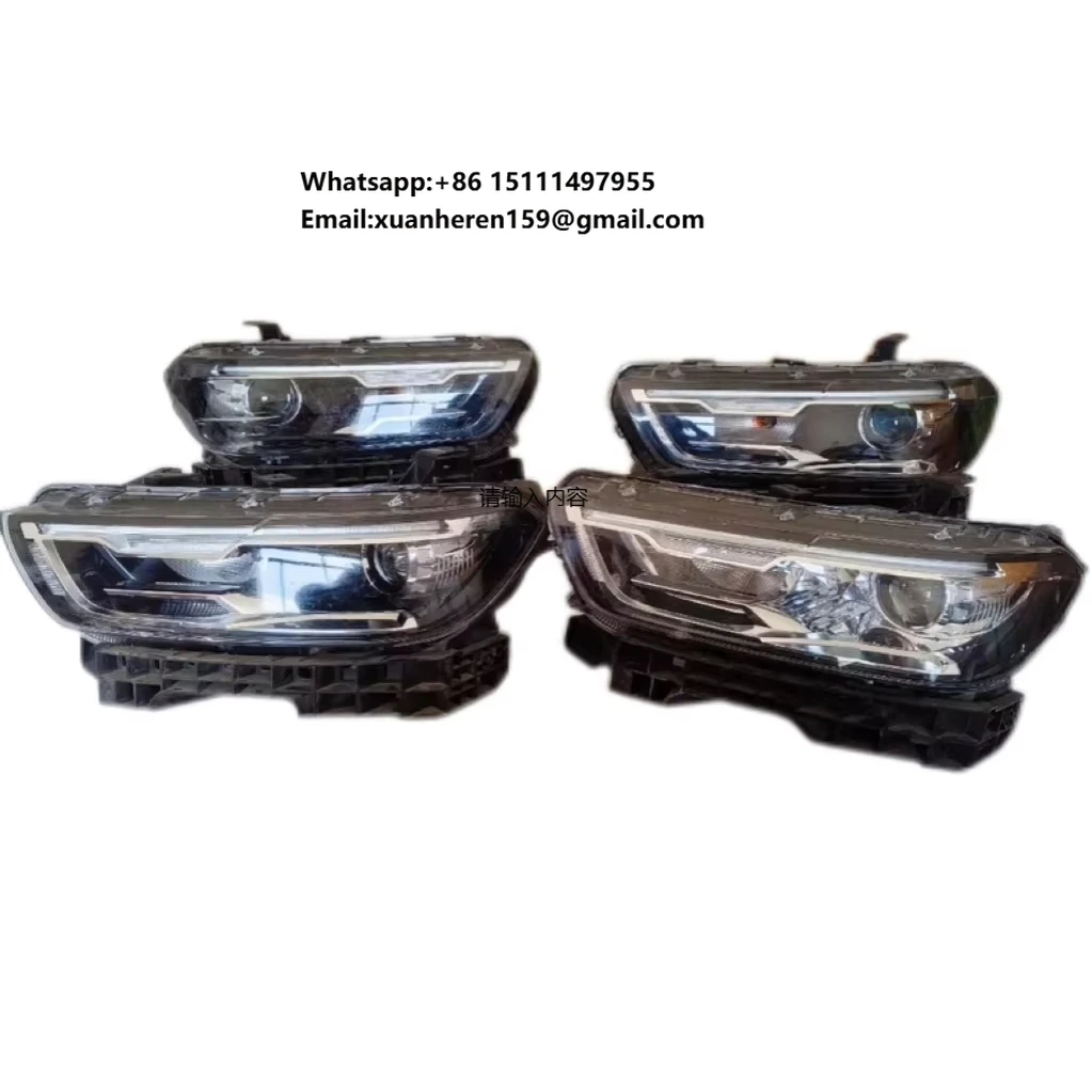 For Great Wall Haval H6 Black Base Headlight Assembly Halogen Hernia LED High and Low Configuration Headlights