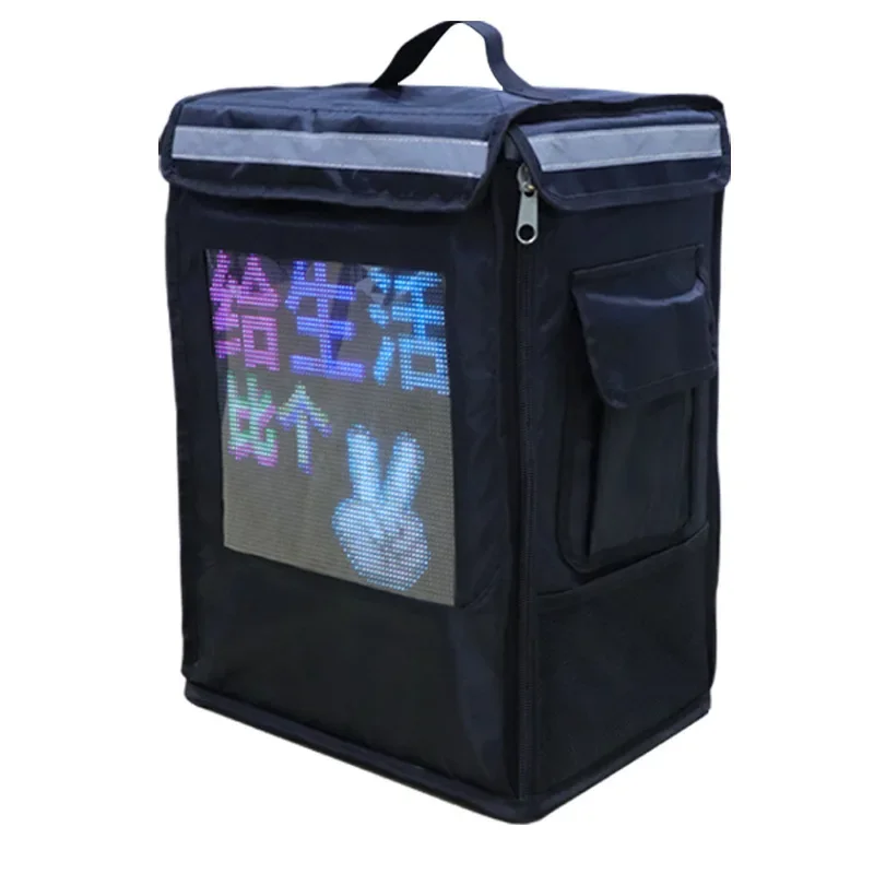 The Latest Factory Wholesale Promotion Waterproof Thermal Insulation Meal Backpack Takeaway Box Led Food Delivery Bag