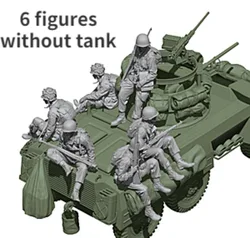 1/16 Scale Resin Figure Assembled Model Kit History Hobby Miniature US Soldier 6-Man Set (excluding tanks) Unassembled unpainted