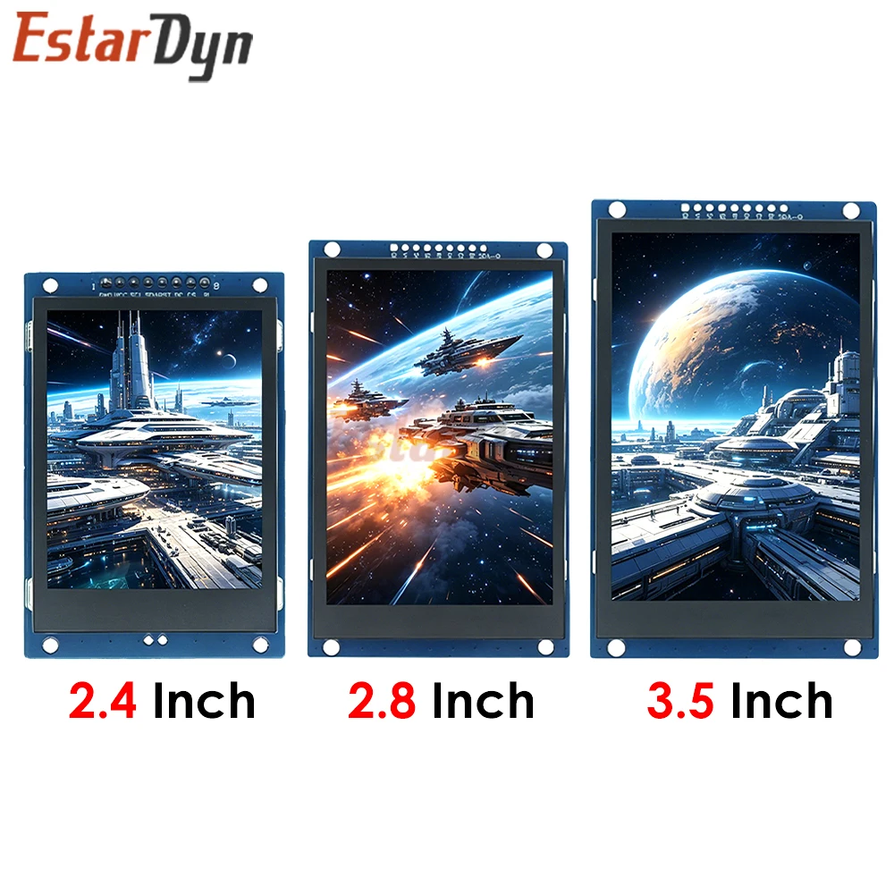 

Дисплей TFT LCD Estardyn 2.4/2.8/3.5 дюйма, модуль SPI 240x320/320x480 ST7789V/ST7796S для Arduino