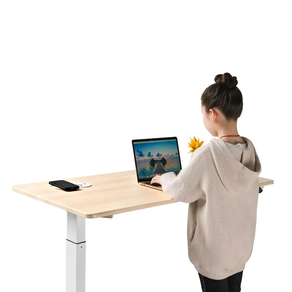 ADA School Ergonomic Height Adjustable One Motor Electric Simple Design Children Writing Table For Study