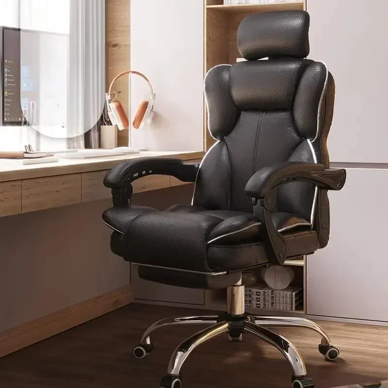 Office Relaxing Armchair Desk Chair Computer Kids Low Gamming Backrest Living Room Chairs Leather Office Rotating Chaise Design