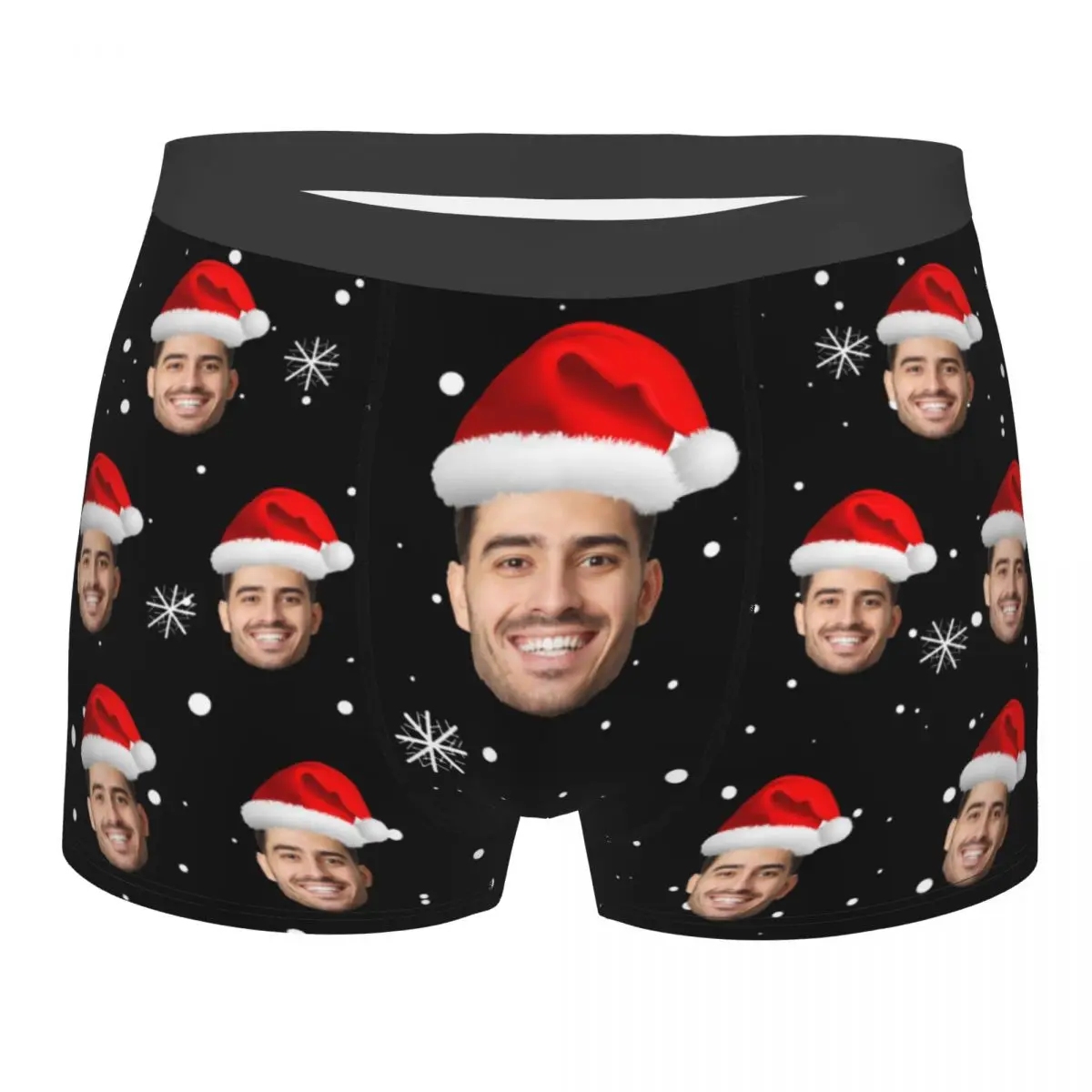 

Christmas Gift Custom Face Boxers Men Gift Personalized Photo Underwear Design Birthday Boxer Briefs for Boyfriend Husband