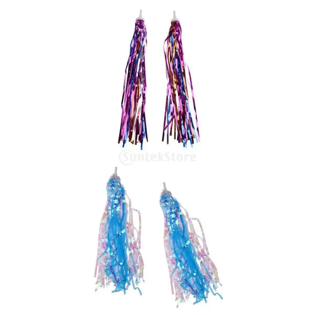 Kids Child Streamers Scooter Shining Tricycle Tassels Girls Grips Decor