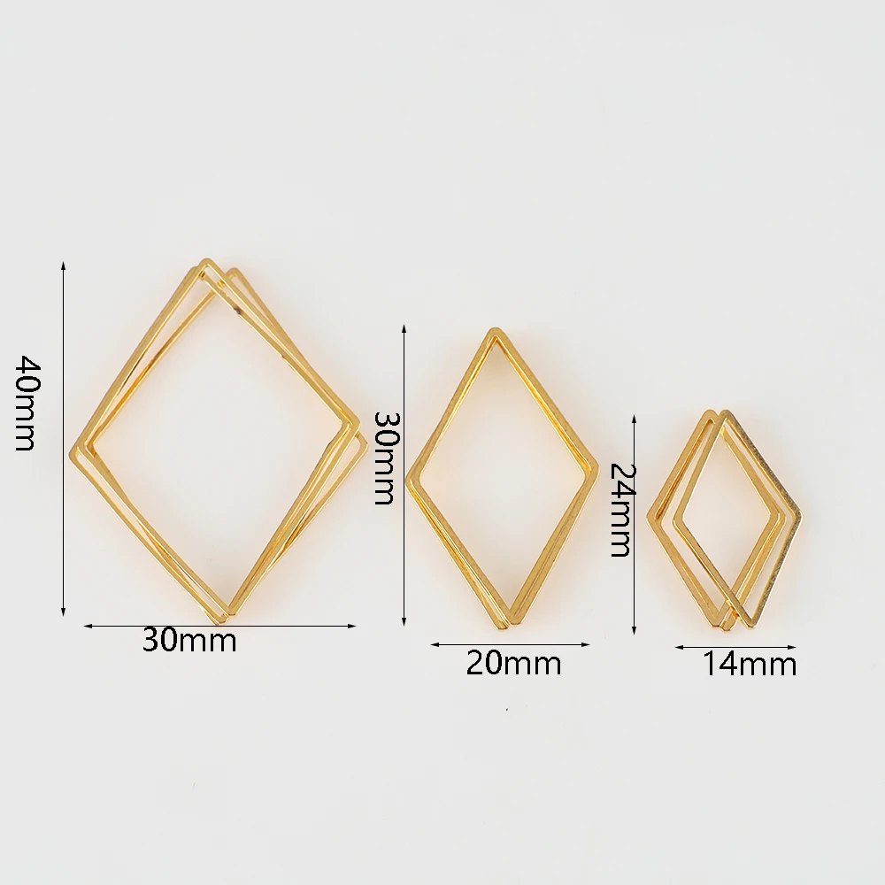 20 Stück Gold Silber Hohlrahmen Lünette Charms Anhänger Geometrische Anschlüsse für Schmuckherstellung Lieferanten Diy Ohrringe Zubehör