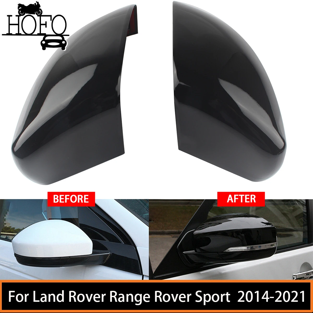 2 Pcs/Set Car Door Rear view Mirror Cover Side Mirror Shell Cap Car Accessories For Land Rover Range Rover Sport 2014-2021