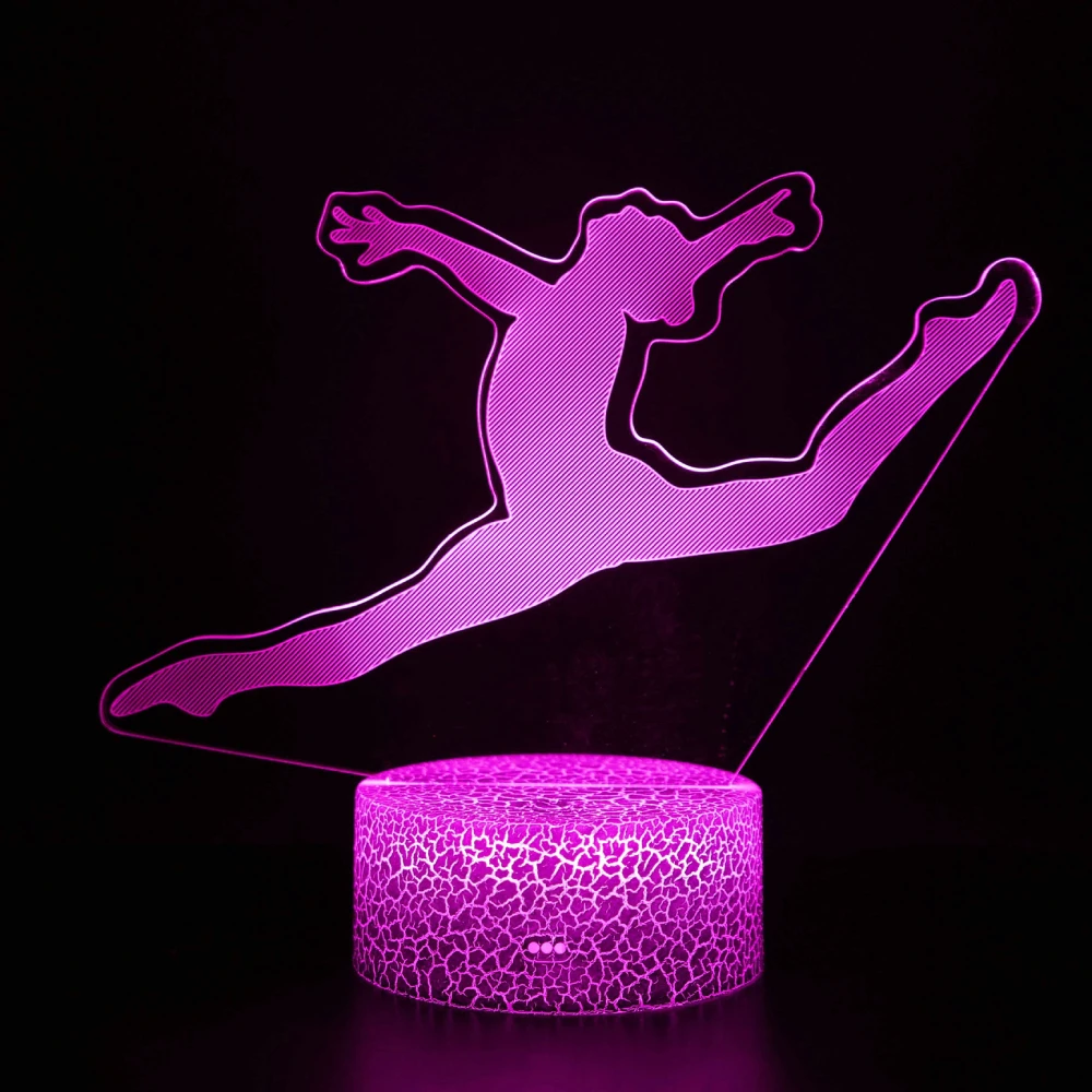 

Nighdn 3D Gymnastics Optical Illusion Lamp Acrylic Led Night Light Bedroom Decoration Birthday Christmas Gift for Girls Kids