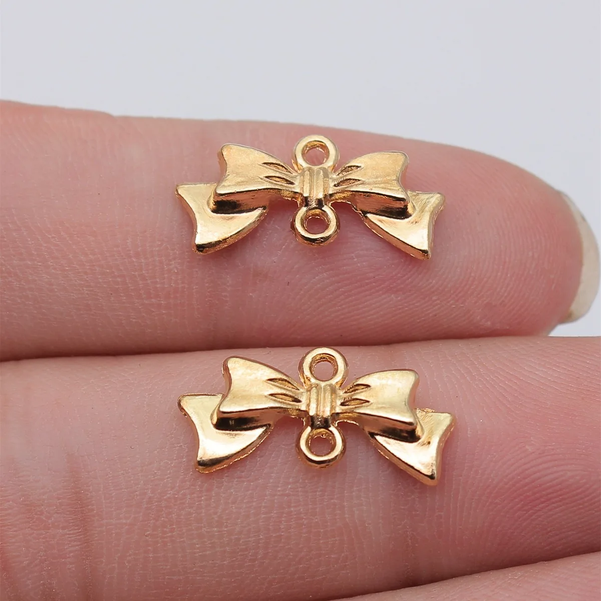 40pcs 5 Colors Bow Charm For Jewelry Making Bow Connector Charm For Jewelry Making DIY Jewelry Accessories 9x20mm