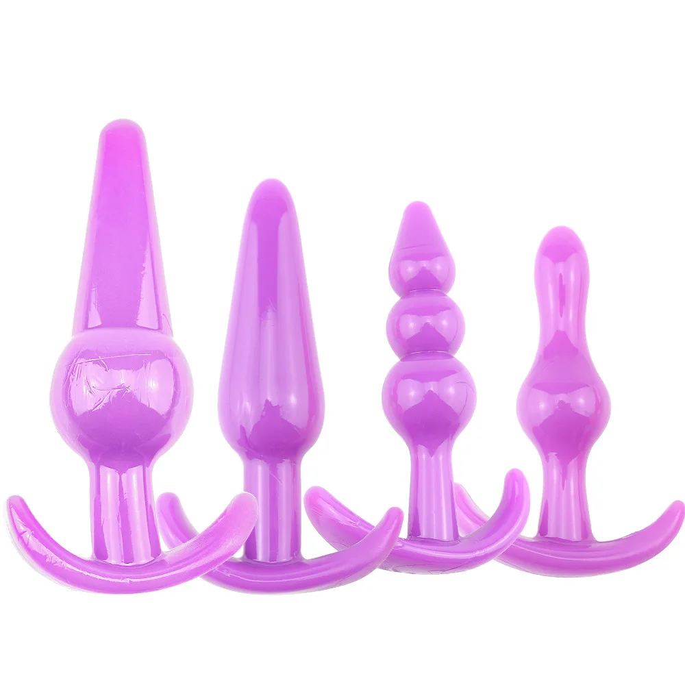 4 pz/set Silicone Butt Plug Dildo masturbazione Anals Plug Plug vaginale per diverse dimensioni giocattoli adulti del sesso donna uomo dilatatore