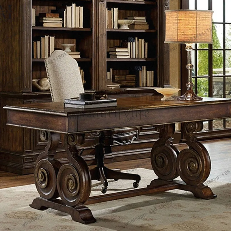 

Американский ретро-стол из массива ясеня, прямоугольный, для дома, кабинета, офиса, письменный стол